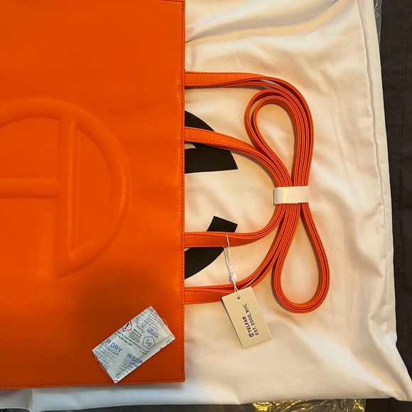 Telfar Shopping Bag Large Orange - Picture 2 of 5